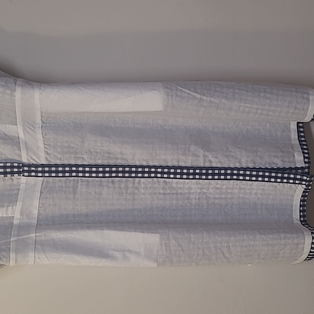 J. Crew Navy and White Gingham Midi Dress - Picture 13 of 16